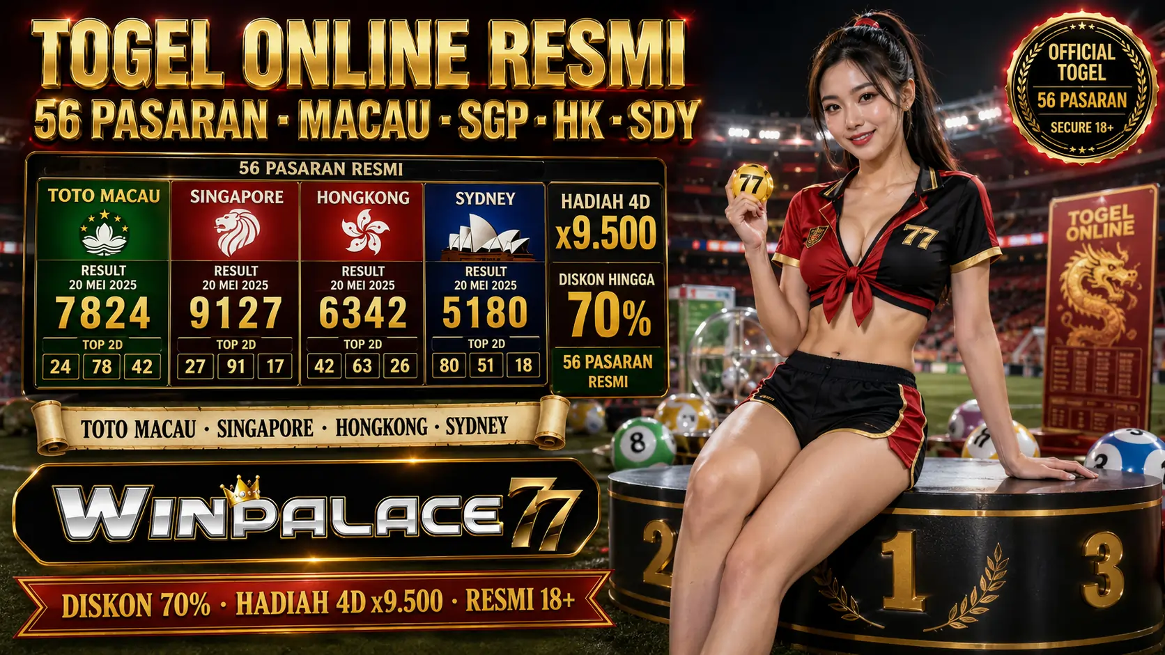 WinPalace77 - Togel Online WinPalace77 - 56 Pasaran Toto Macau, SGP, HK, SDY
